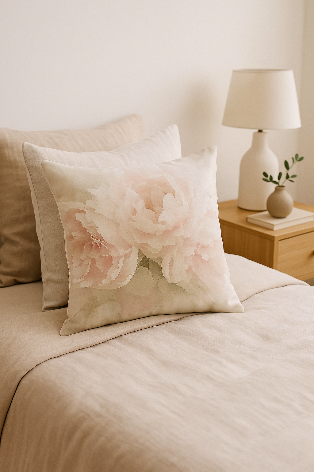 housse de coussin rose style nordique pour décoration élégante - vue 2 sur 2