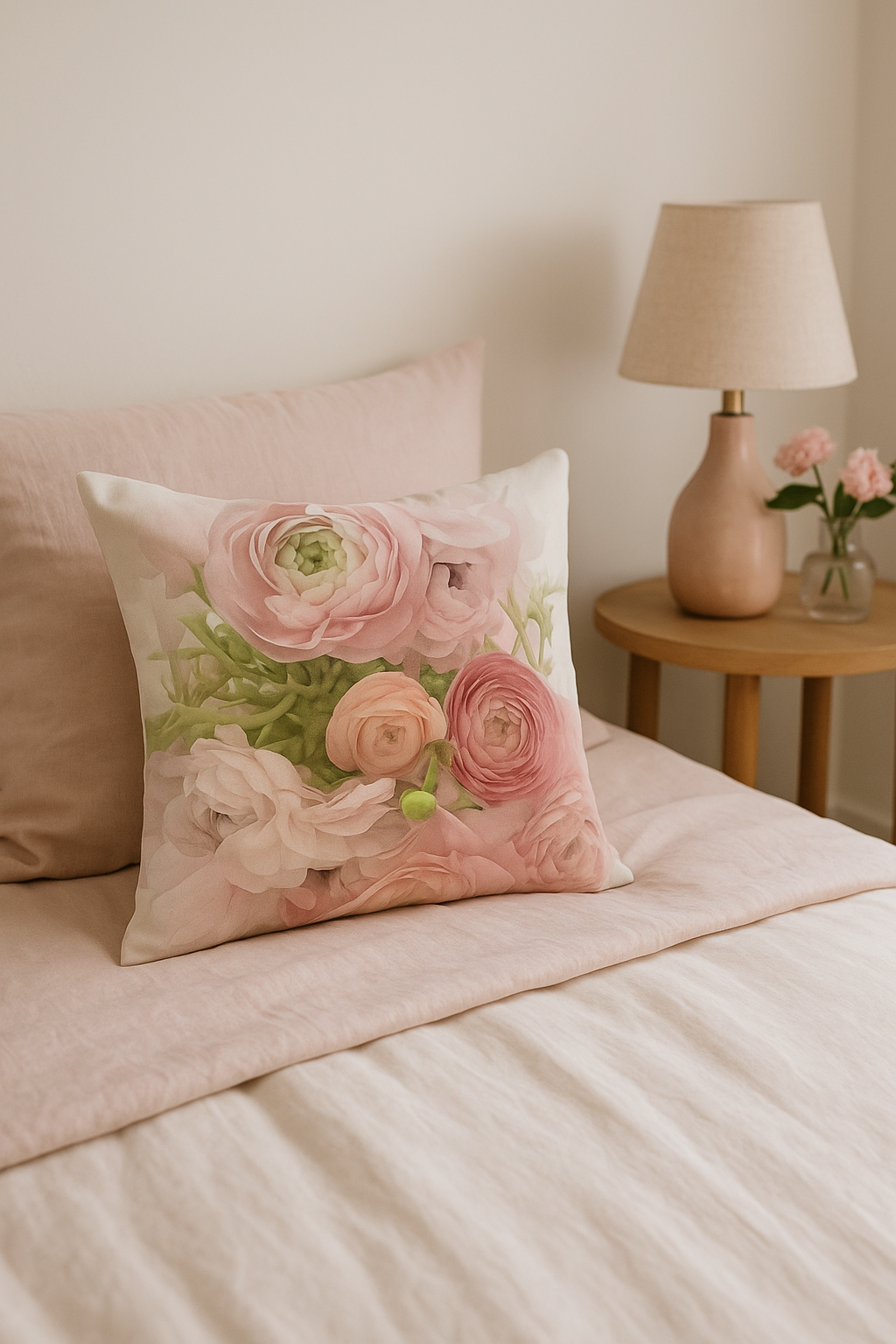 housse de coussin rose style nordique pour décoration élégante - vue 2 sur 2