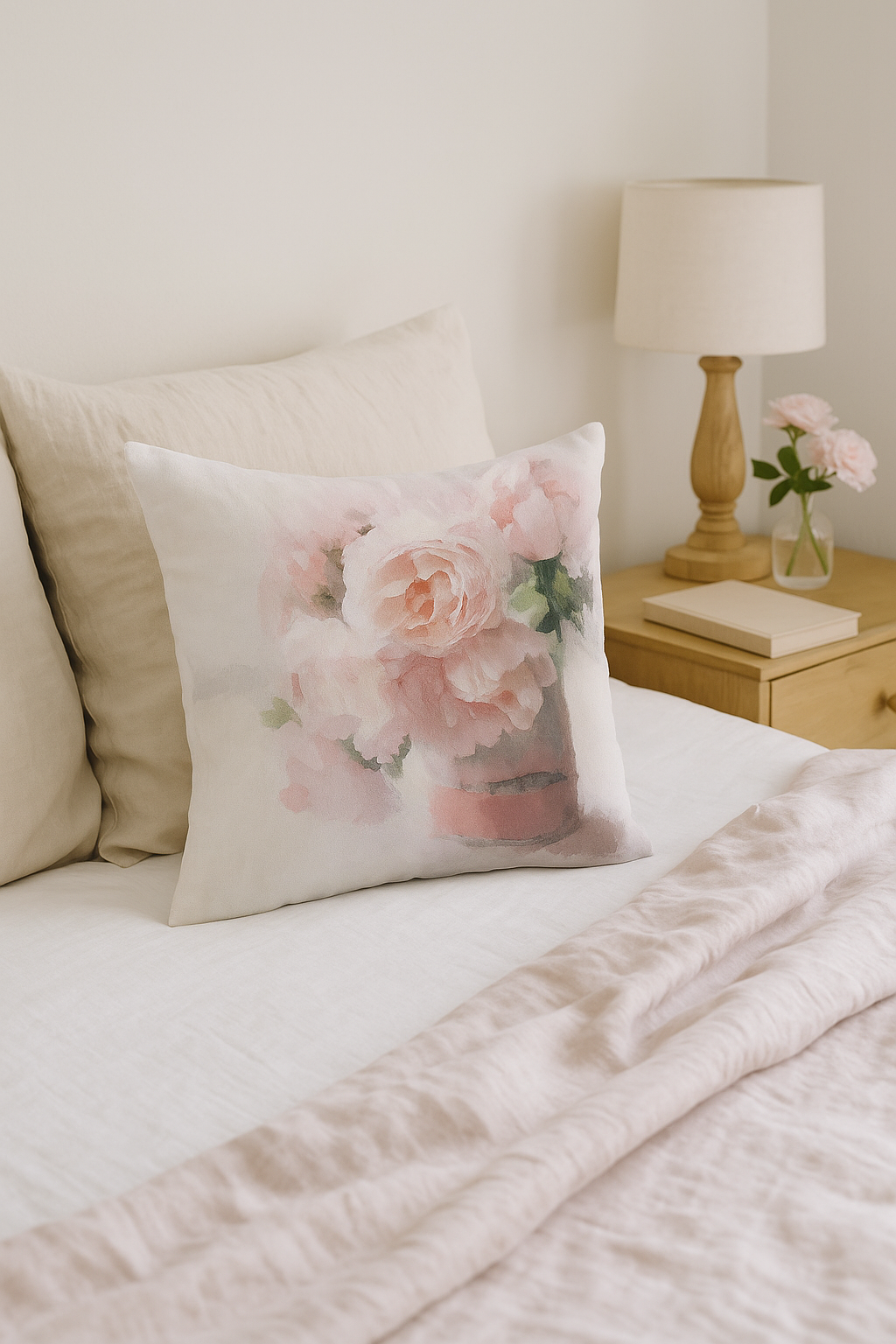 housse de coussin rose style nordique pour mariage et canapé - vue 2 sur 2
