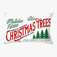 housse de coussin rouge décorative pour Noël et canapé