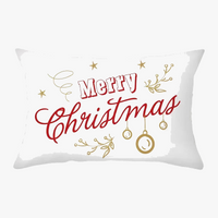 housse de coussin rouge de noël pour décoration festive