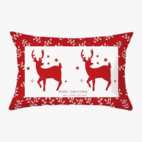 housse de coussin rouge de noël pour décoration intérieure