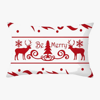 housse de coussin rouge de Noël pour décoration intérieure