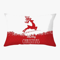housse de coussin rouge de Noël pour décoration intérieure