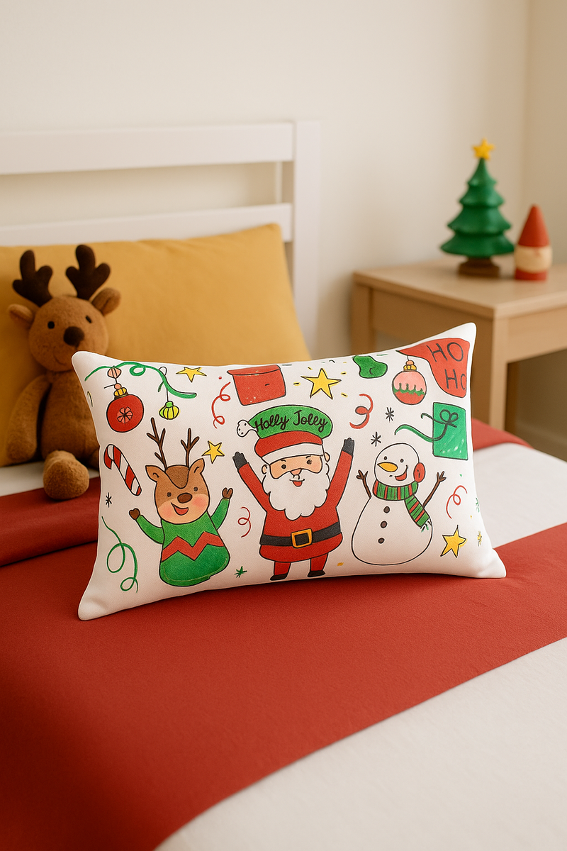 housse de coussin rouge de noël décoration intérieure élégante et festive