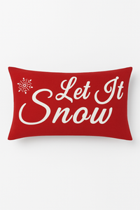housse de coussin rouge de Noël pour décoration intérieure