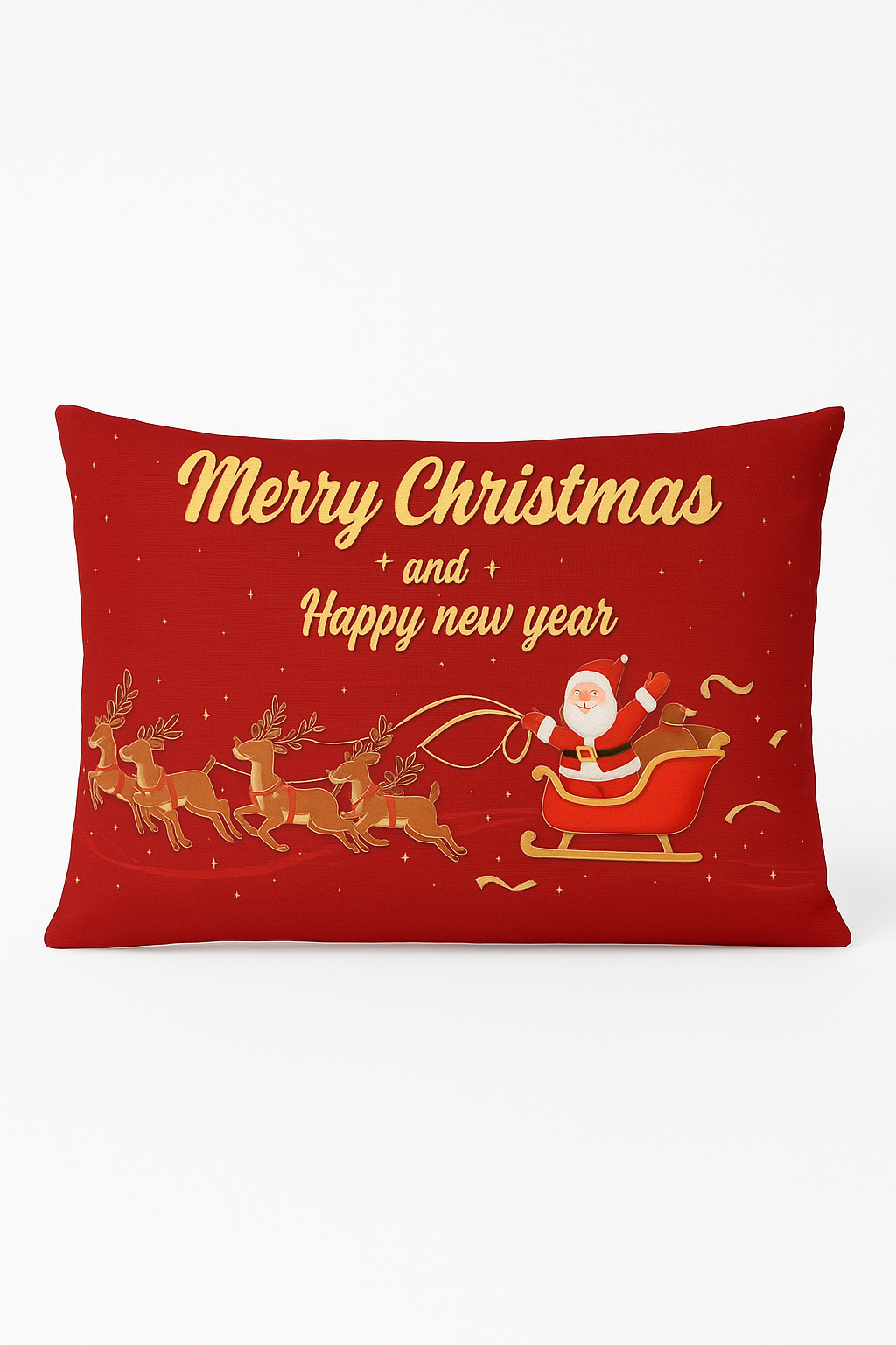 housse de coussin rouge de noël pour décoration intérieure