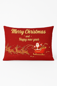 housse de coussin rouge de noël pour décoration intérieure