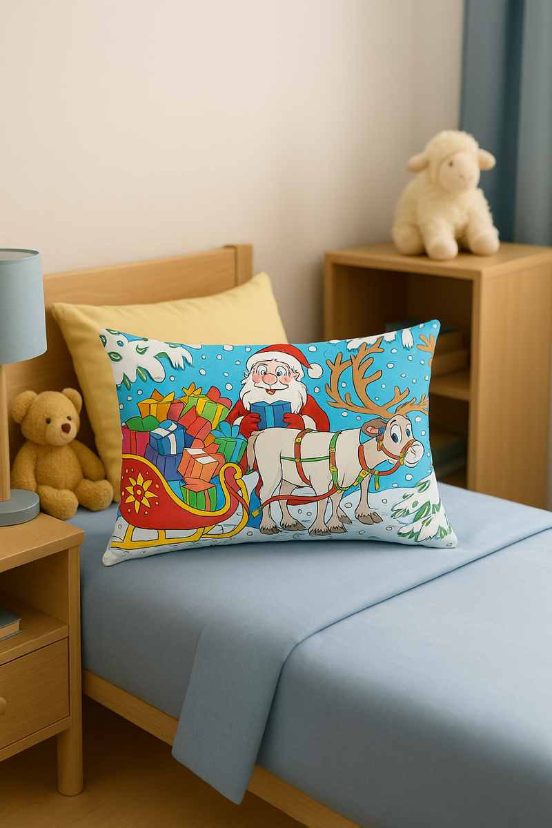 housse de coussin rouge de noël pour décoration intérieure