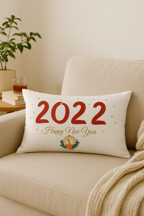 housse de coussin rouge de Noël pour décoration intérieure - vue 2 sur 2
