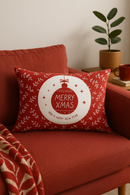 housse de coussin rouge de Noël pour décoration intérieure