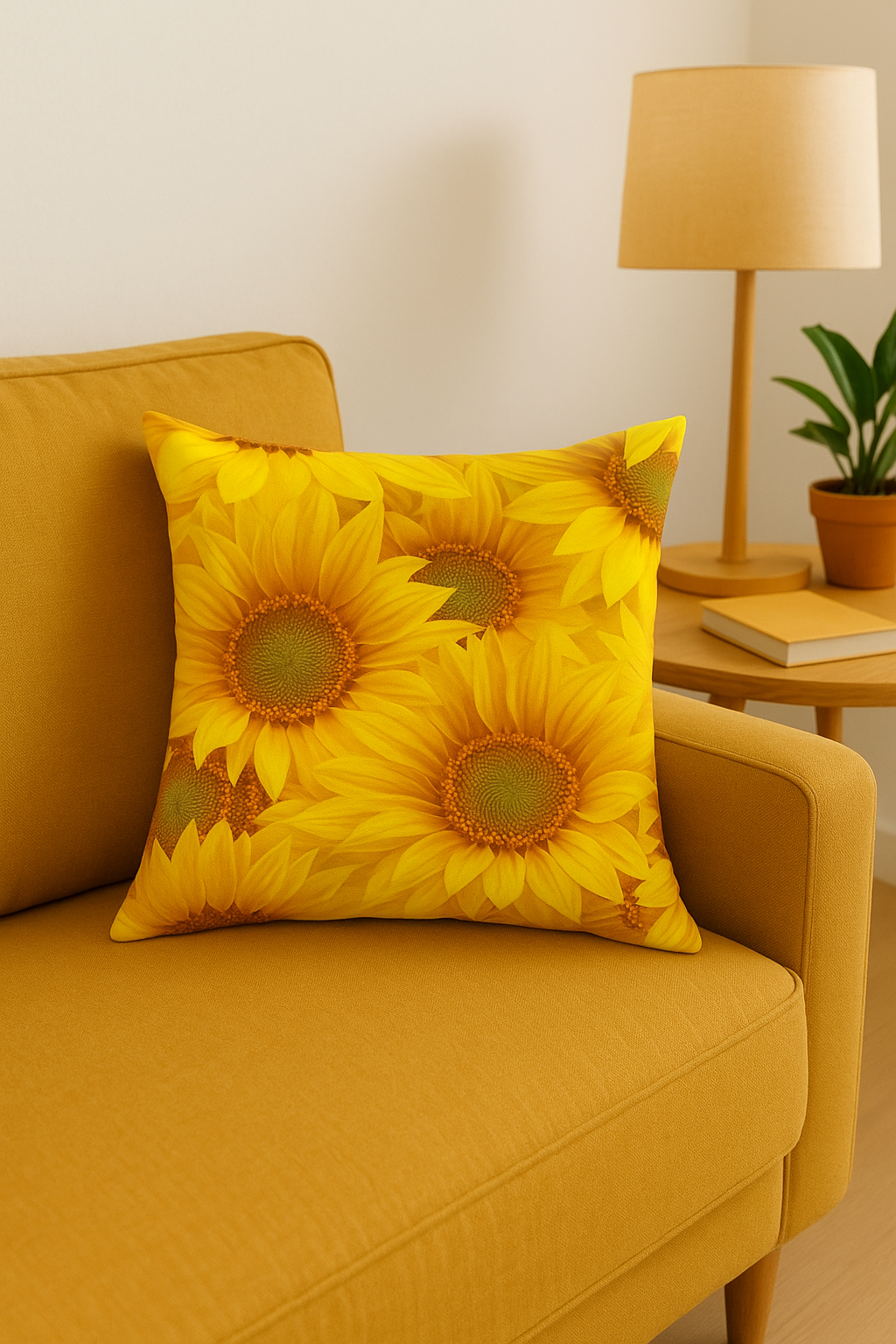 housse de coussin tournesol décoratif pour été - vue 2 sur 2