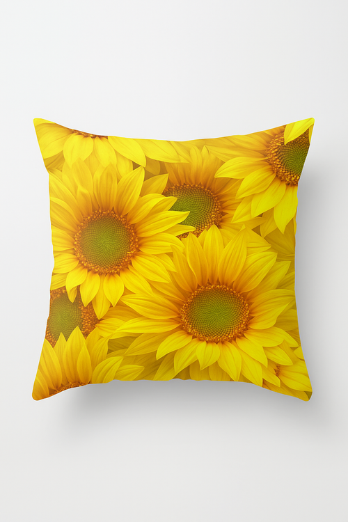 housse de coussin tournesol décoratif pour été