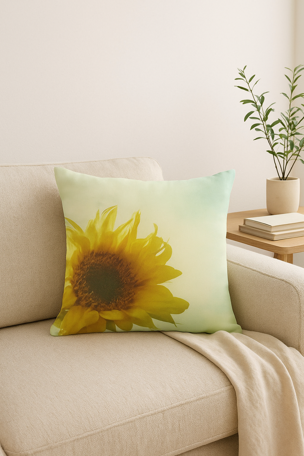 housse de coussin tournesol décoratif pour été - vue 2 sur 2