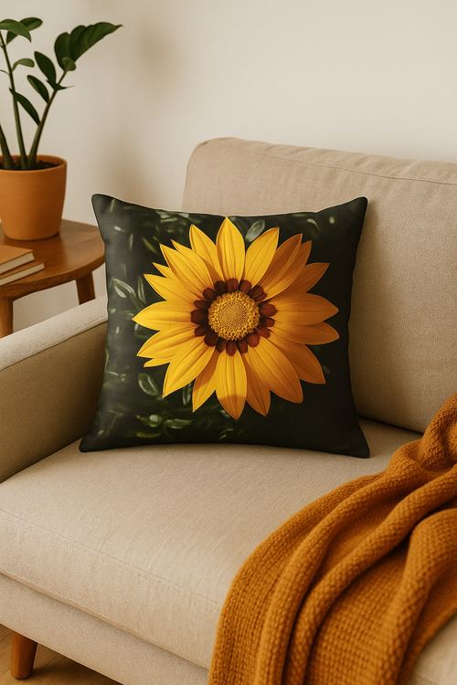 housse de coussin tournesol décoratif pour l'été - vue 2 sur 2