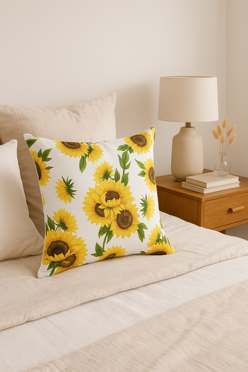 housse de coussin tournesol décorative pour été - vue 2 sur 2