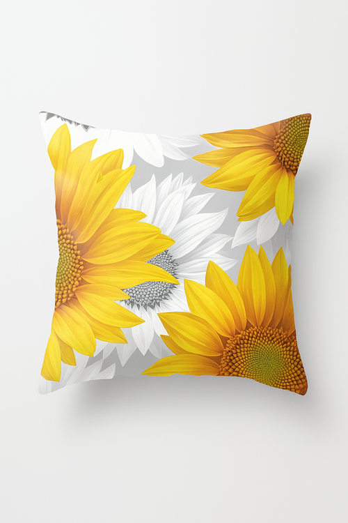 housse de coussin tournesol décorative pour été et intérieur
