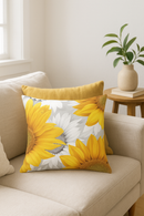 housse de coussin tournesol décorative pour été et intérieur