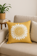housse de coussin tournesol pour déco estivale et chaleureuse