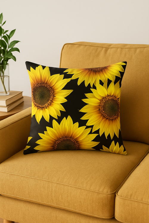 housse de coussin tournesol pour une ambiance estivale joyeuse - vue 2 sur 2