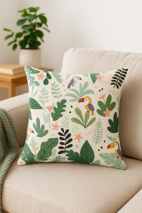 housse de coussin tropicale pour canapé élégant et moderne - vue 2 sur 2