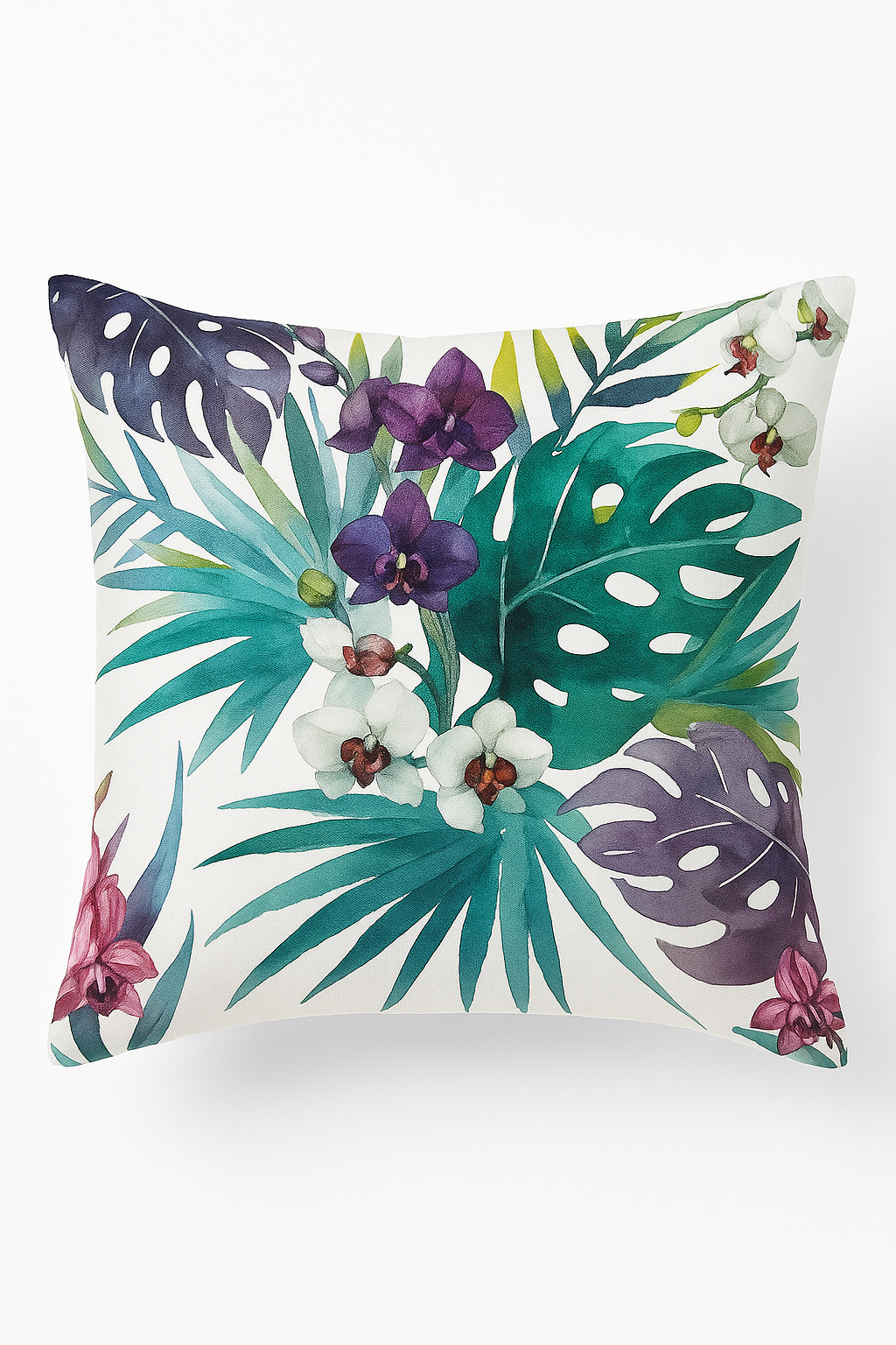 housse de coussin tropicale pour un salon élégant