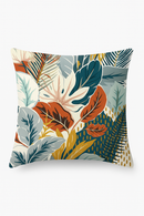 housse de coussin tropicale pour un salon élégant