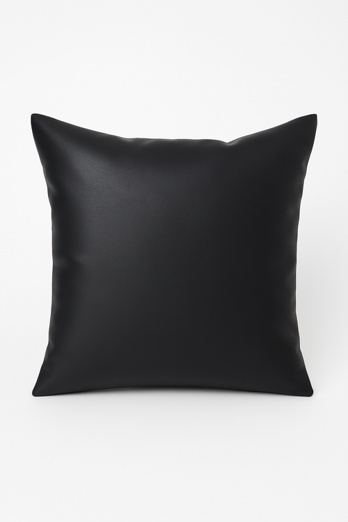 housse de coussin unie en similicuir plusieurs tailles disponibles