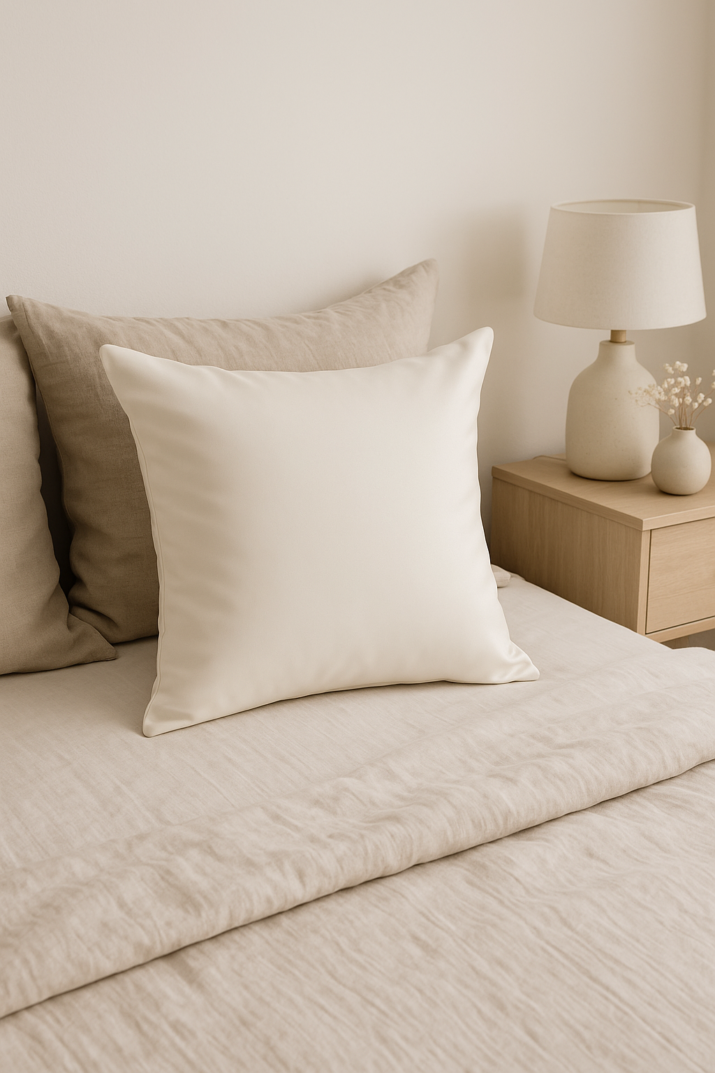 housse de coussin unie en similicuir pour décoration intérieure - vue 2 sur 2