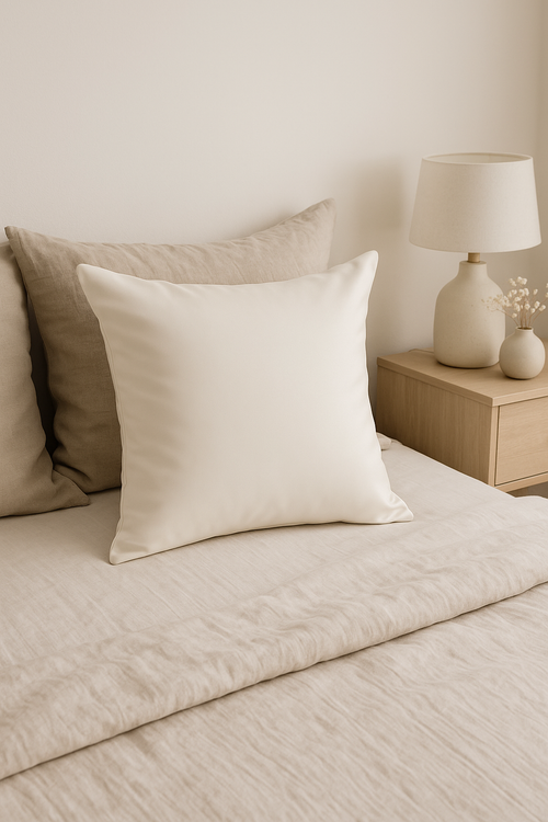 housse de coussin unie en similicuir pour décoration intérieure - vue 2 sur 2