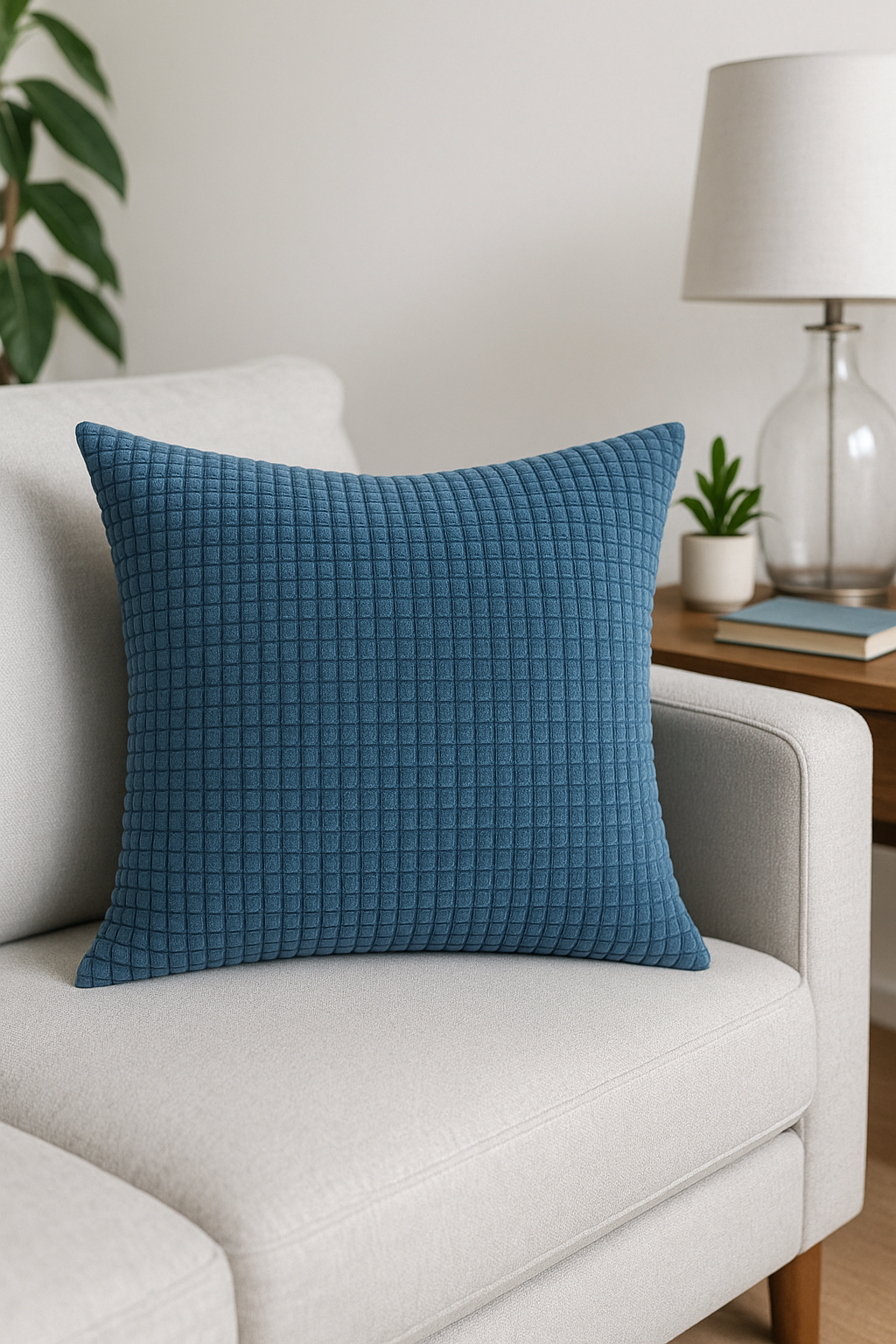 housse de coussin velours côtelé grand grain unie 30x45 35x50 40x60 - vue 2 sur 2