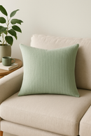 housse de coussin velours côtelé rayé style classique 45 50 60 cm