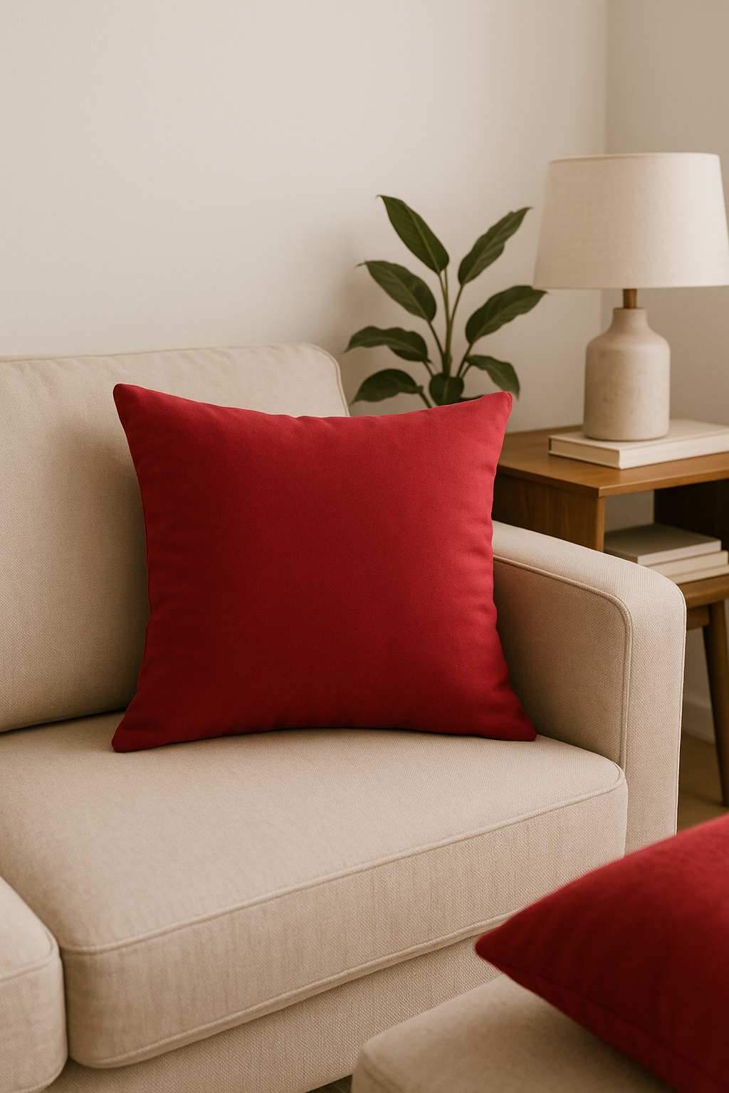 housse de coussin velours sur mesure couleur unie 40 à 60 cm - vue 2 sur 2