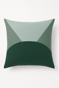 housse de coussin verte géométrique abstraite pour canapé