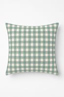 housse de coussin verte géométrique abstraite pour canapé