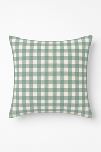 housse de coussin verte géométrique abstraite pour canapé
