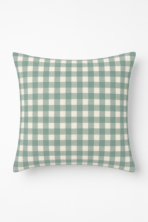 housse de coussin verte géométrique abstraite pour canapé