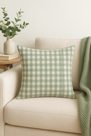 housse de coussin verte géométrique abstraite pour canapé
