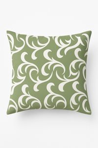 housse de coussin verte géométrique décorative pour canapé
