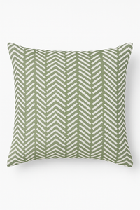 housse de coussin verte géométrique pour décoration canapé