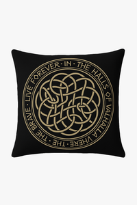 housse de coussin viking amulet motif géométrique noir et blanc