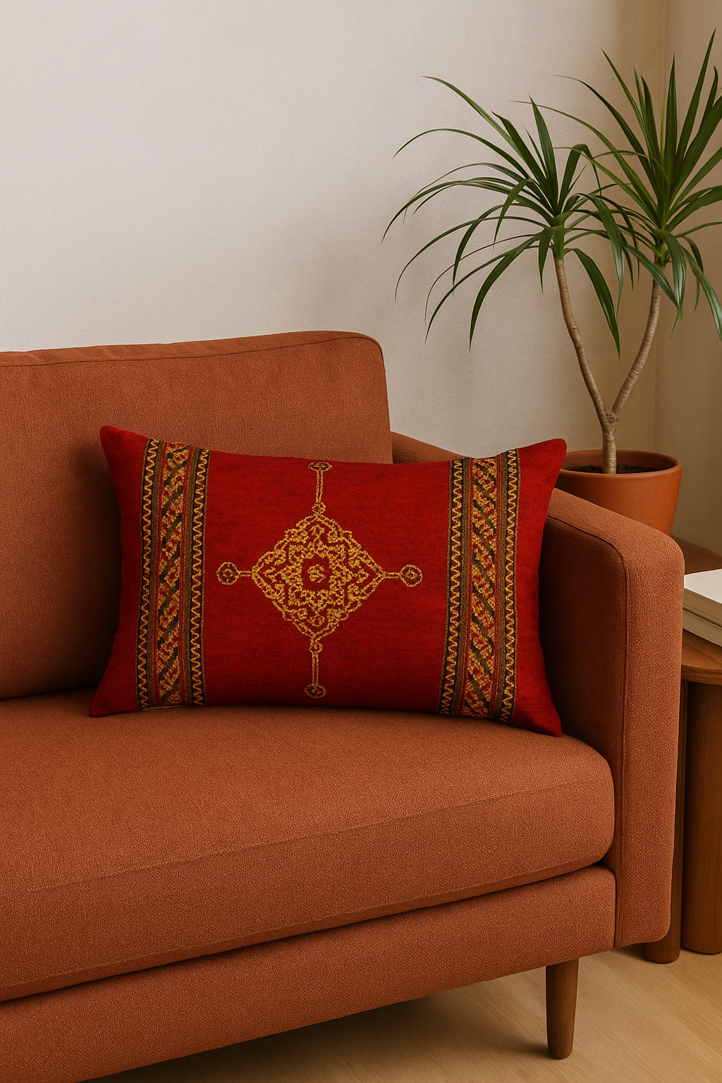housse de coussin vintage à motif mandala ethnique pour canapé et lit - vue 2 sur 2