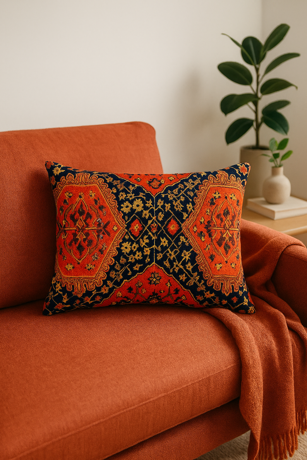 housse de coussin vintage à motif mandala pour canapé ou lit - vue 2 sur 2