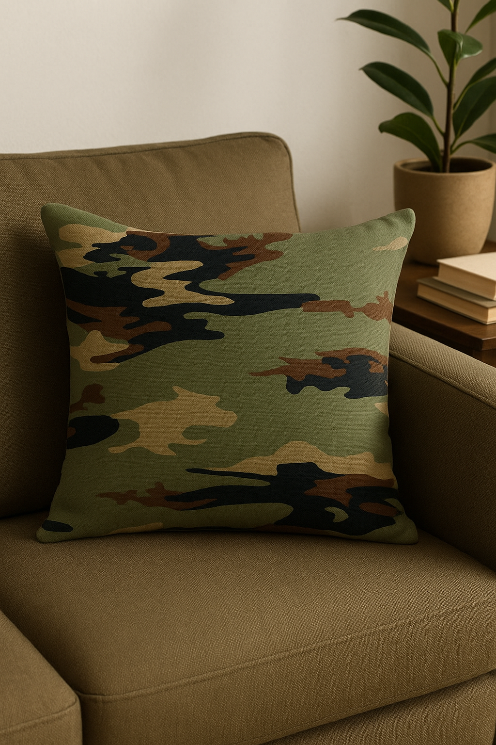 housses de coussin camouflage militaire motifs géométriques décoratifs - vue 2 sur 2
