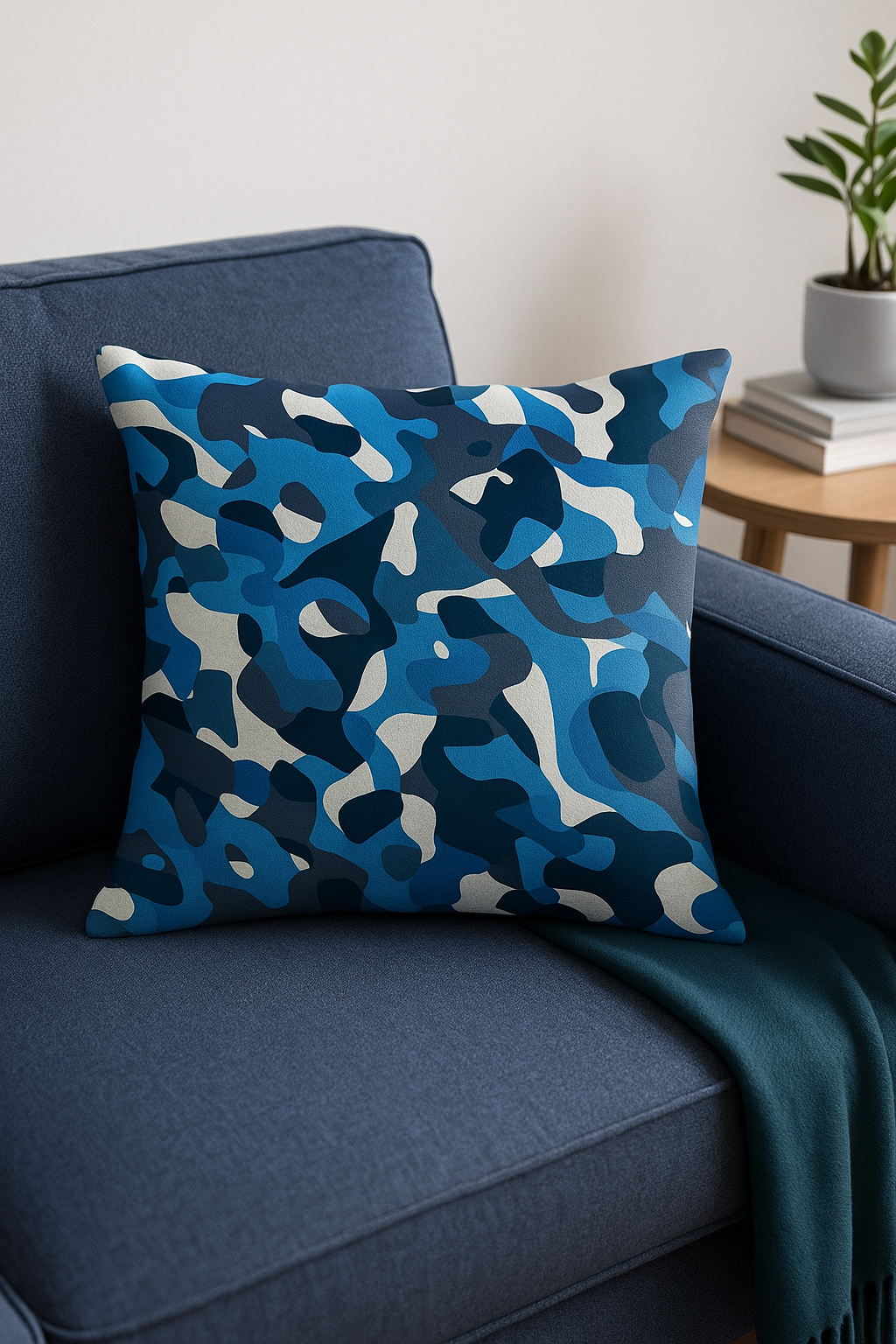 housses de coussin camouflage militaire motifs géométriques décoratifs - vue 2 sur 2