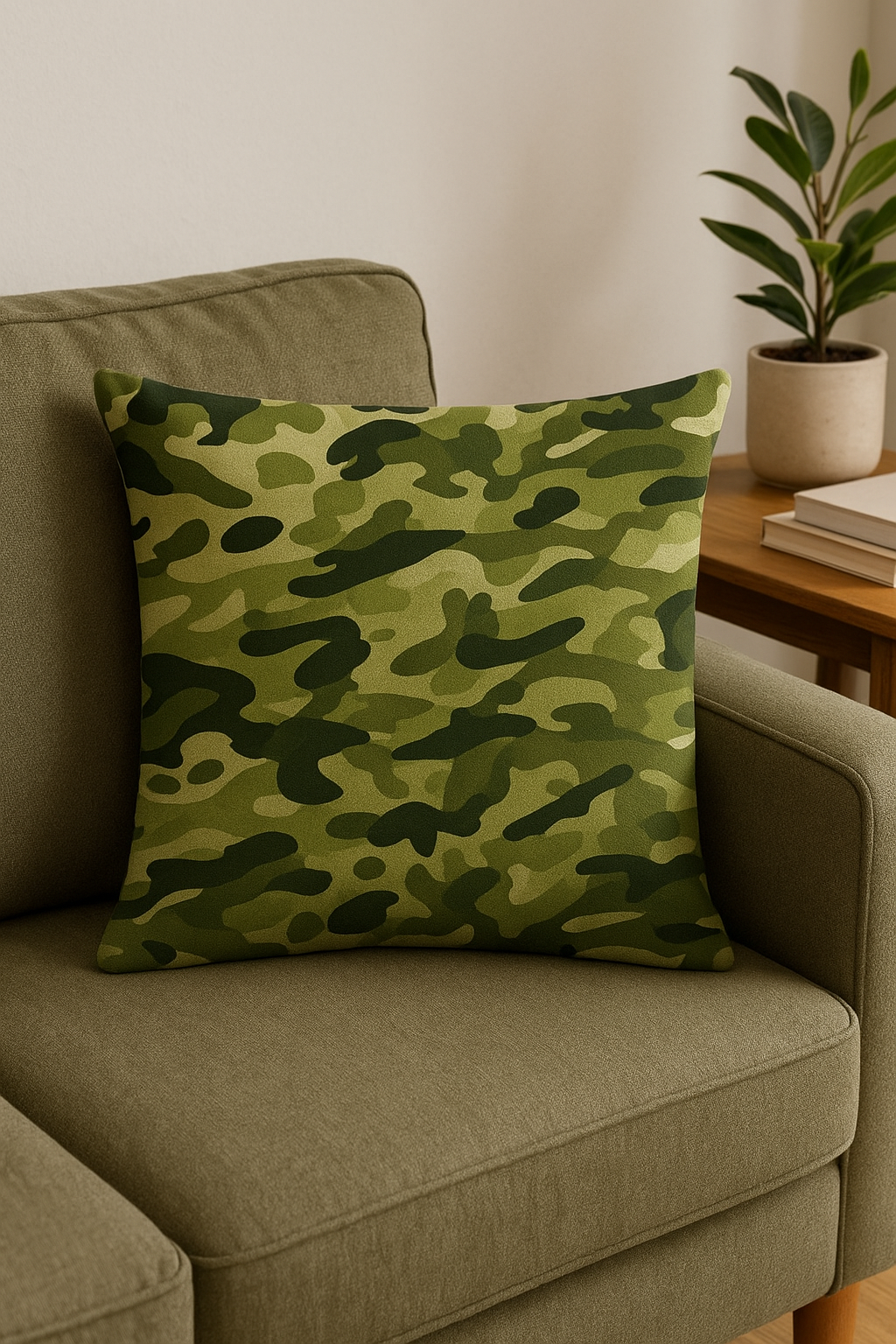 housses de coussin camouflage militaire motifs géométriques décoratifs - vue 2 sur 2
