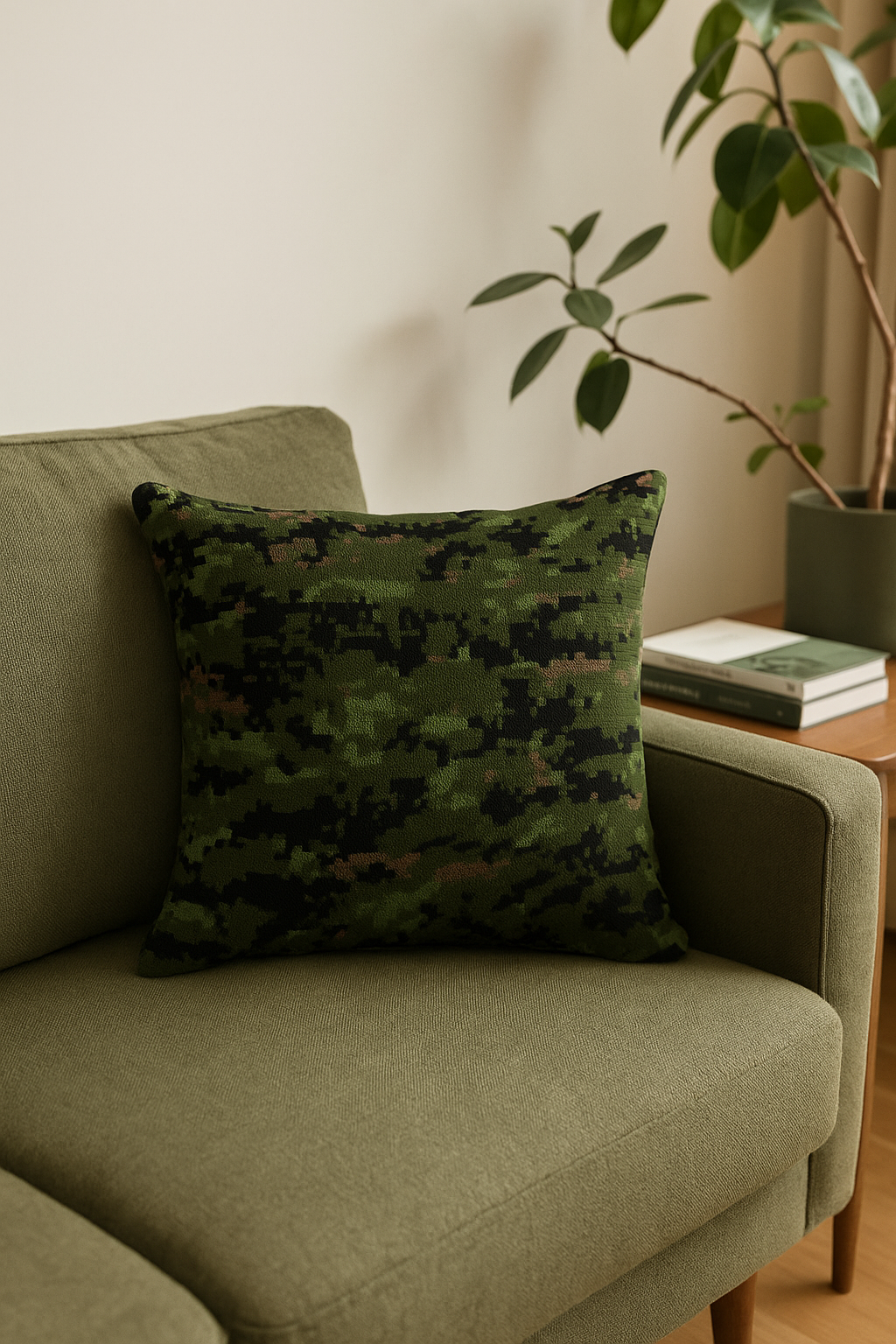 housses de coussin décoratives motif camouflage militaire - vue 2 sur 2