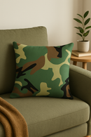 housses de coussin décoratives motif camouflage militaire géométrique