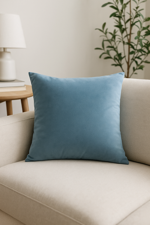 housses de coussin en velours unies pour décoration intérieure - vue 2 sur 2