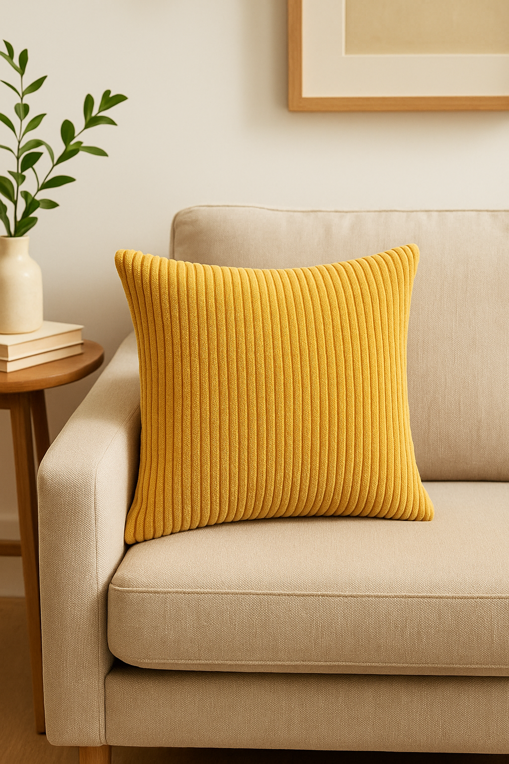 housses de coussin rayées en velours côtelé 30x50 50x70 cm - vue 2 sur 2